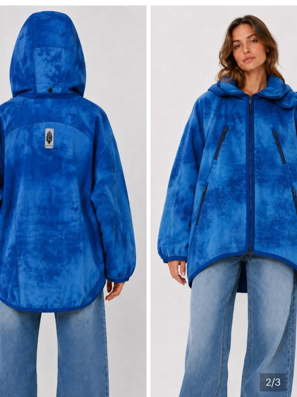 Free People Movement Canyon Crushin’ jacket- blue Medium